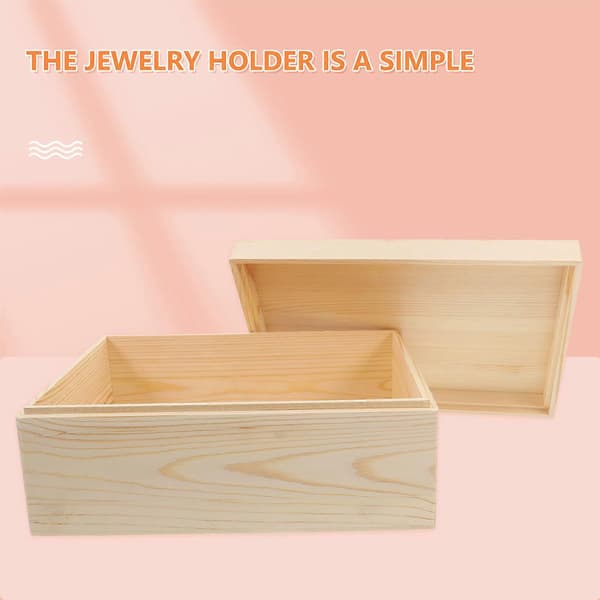 Smyckeskrin i bambu med gott om plats och elegant beige design