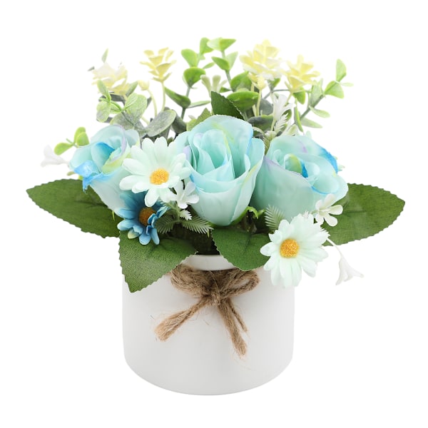 Kunstig hortensia med potte, kunstige blomster kunstig plante