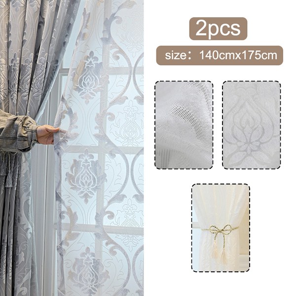 Verho olohuoneeseen silmukoilla voile vintage 140 x 175cm
