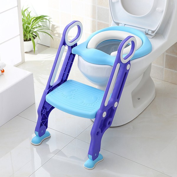 Children's Potty Trainer Toilet Seat with Stairs, for Baby Toddler