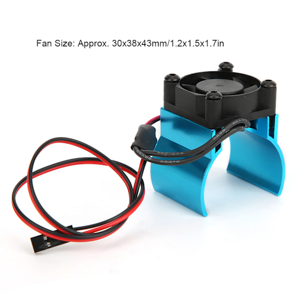 Motor Heat Sink Cooling Fan 1/10 RC Car Model Accessory Fit for Traxxas TRX-4Blue