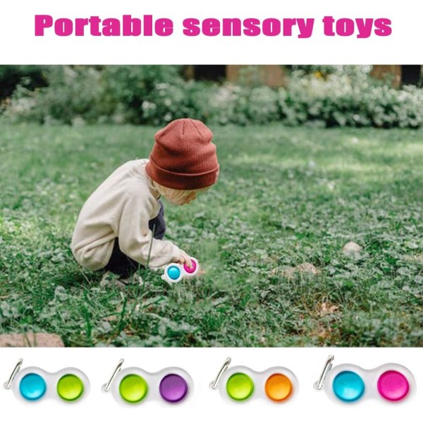 Enkel Dimple Toy, Håndholdt Mini Fidget Toy, Sensory Relief