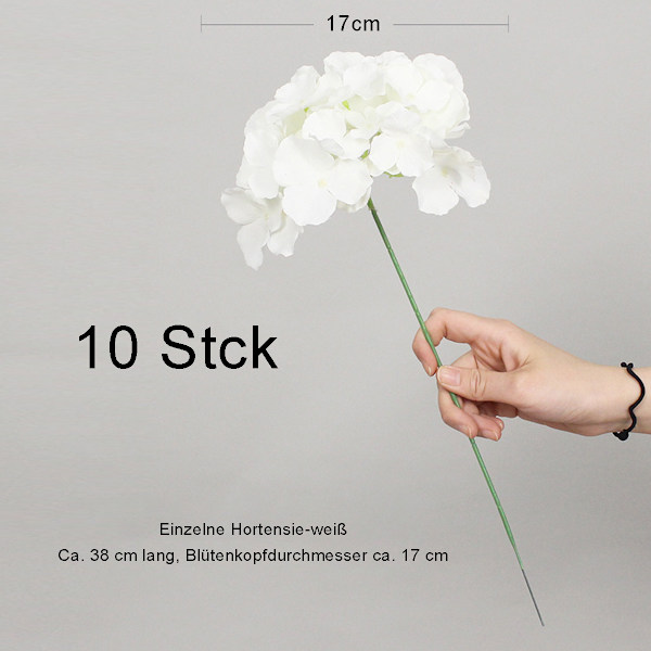 Konstgjorda blommor hortensia blomma, med stjälkar, för blomsterarrangemang bröllop