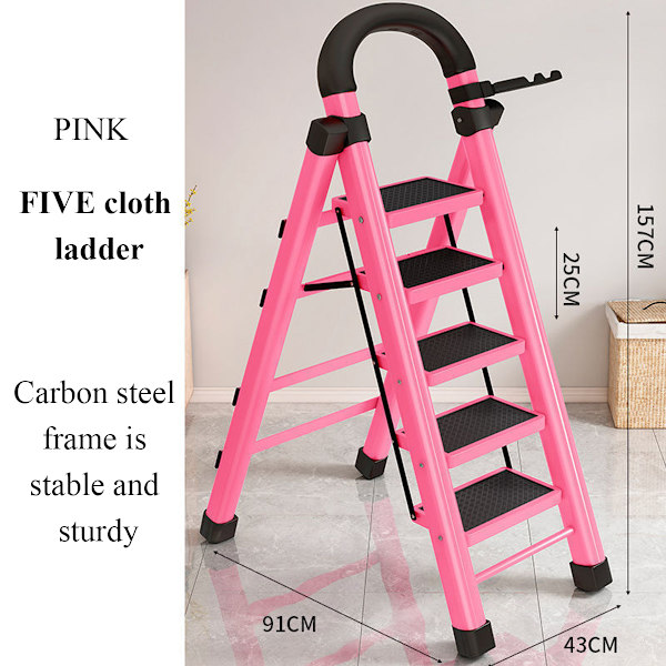 Foldbar Teleskopisk Stiger Elevator Tykkere Stor Pedal Stabil og Holdbar Fiskenbens Stiger Indendørs Multifunktionel Trin Stiger