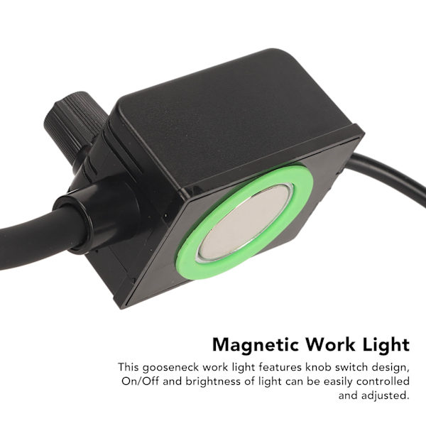 Magnetisk arbetslampa Mjuk svanhals Vredomkopplare Magnetisk bas Enkel kontroll Flexibel arbetslampa för sömnadssvarv 110‑240V EU-kontakt