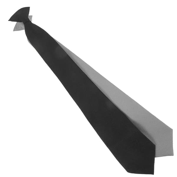 Sikkerhetsslips for menn, clip-on slips i ensfarget, 2-pakning