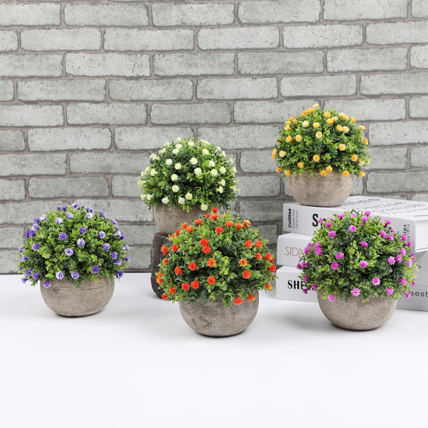 Mini kunstige planter i potte