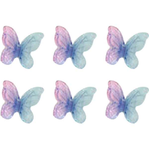 3D Nail Art Nail Butterfly Rose Nail Art Charm, fargerik negl