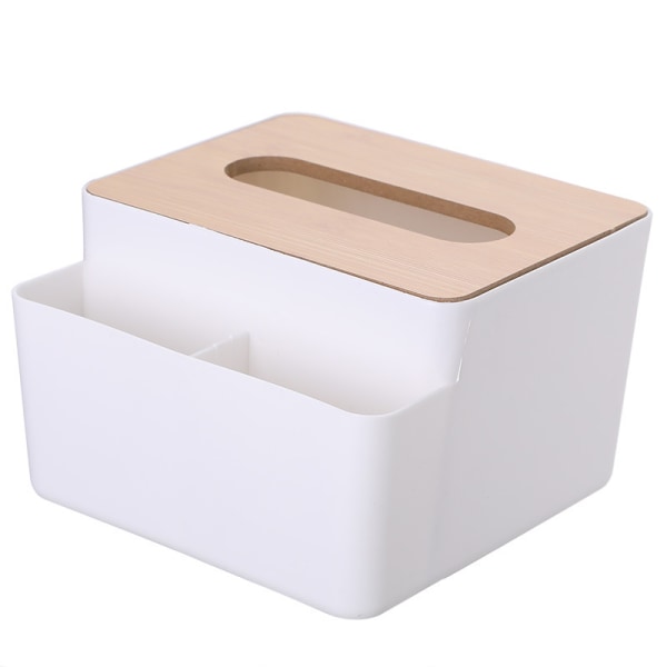 Multifunktion Tissue Box med fjernbetjening Organizer Bamboo