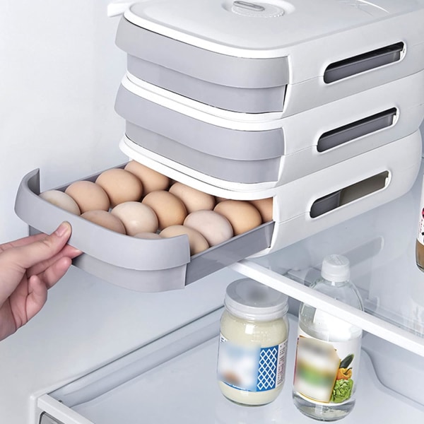 Plastique ?Ufs BoîTe, Boite A Oeuf De Rangement Frigo en Plastique Panier, Empilable Jakelija La Cuisine Refrigerateur Support Oeuf, pour