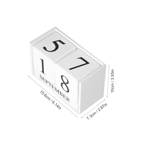 Träevighetskalender Elegant Praktisk Retro Fashion Style Miljövänlig Skrivbordskalender Block för Hemmakontor