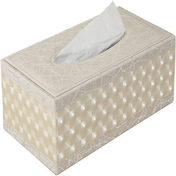 KingFom Moderne beige læder servietboks
