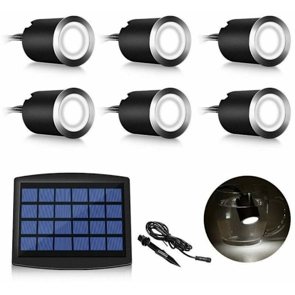 Solardriven infälld utomhusmarkspotlight, energibesparande lågvolt LED landskapsbelysning för utomhusbruk, med IP67 vattentät för inom- och utomhusbruk