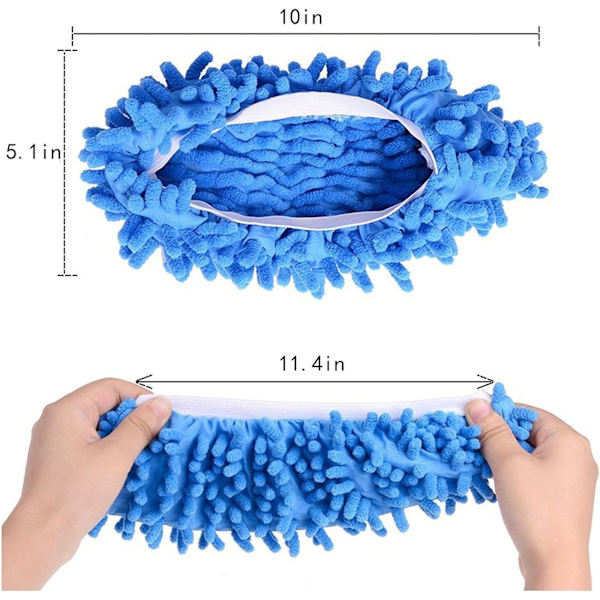 5 Paria Mop-Kenkiä Lattian Puhdistukseen Irrotettavat Puhdistussukat $5 Paria Mikrokuitu Kenkäsuojia Uusiokäyttöisiä Pölyluutia $5 Paria Mop-Sukkia Jalkapölynimuriin