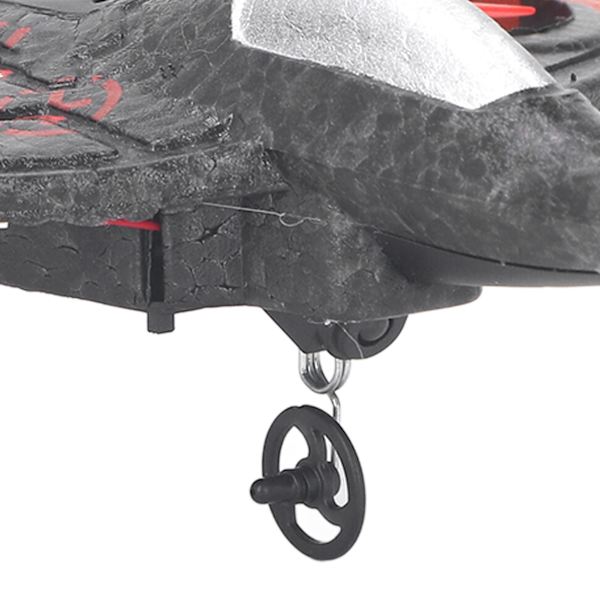 RC Drone Bärbar EPP Fjärrkontrollplan med Färgglada LED-lampor och Reservpropellrar för Barnleksak Present Röd Enstaka Batteri