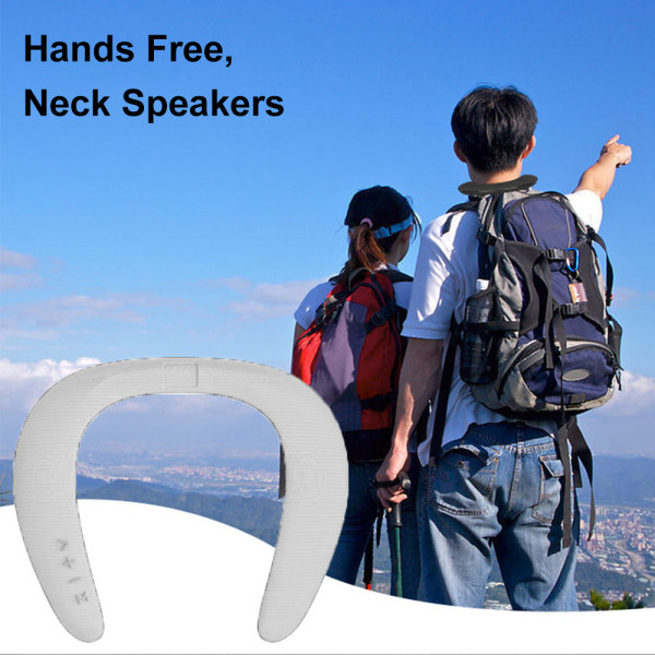 Bärbara Bluetooth högtalare med nackband, trådlösa bärbara
