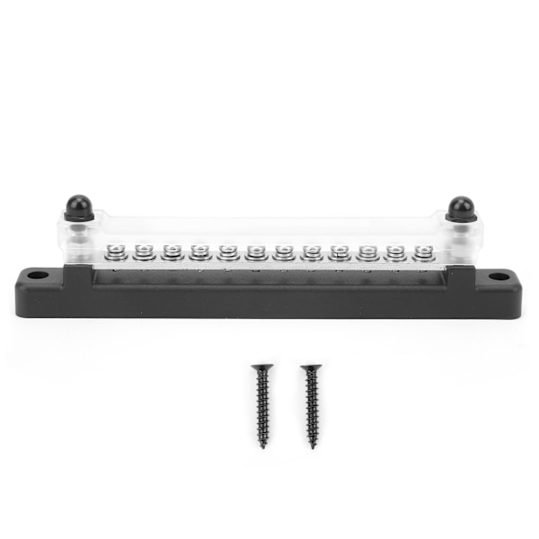 12 Terminal Bus Bar 150A BusBar Block med Transparent Deksel for Bil Båt Marine Caravan RV