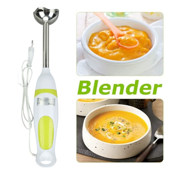 Håndblender i rustfrit stål med håndholdt elektrisk håndblender til frugt, babymad, suppe 170W EU-stik 220V