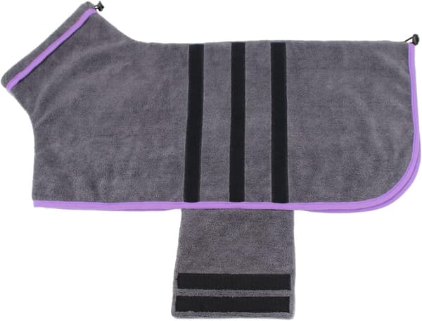 Mikrofiber Hundebadekåpe - for Medium og Store Hunder - Grå - Quic