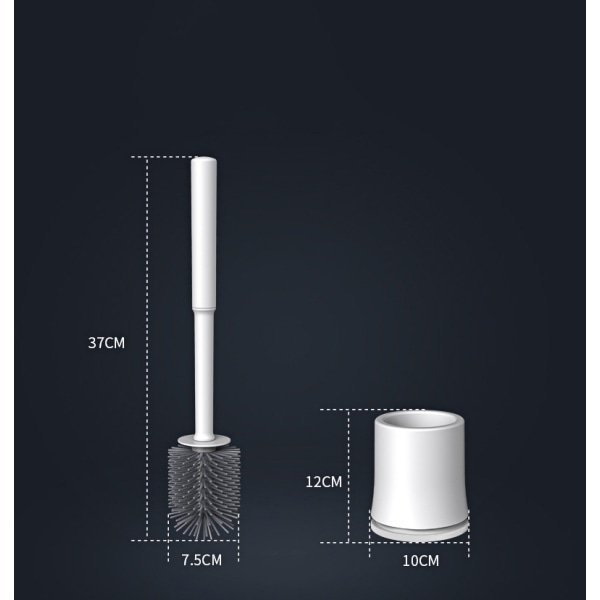 Toalettborste och Hållare Set, Silikonborst Badrumsrengöring