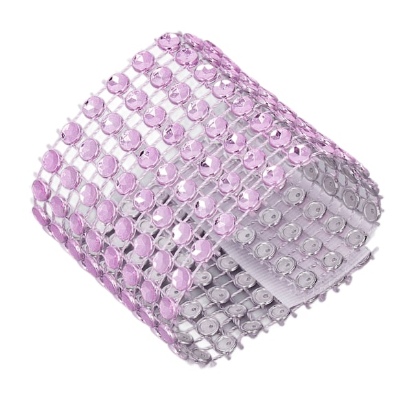 50 stk. servietringe - Pink Shiny Decorative Rhinestone Servietringe til DIY Bryllupsbuketter Kageborde