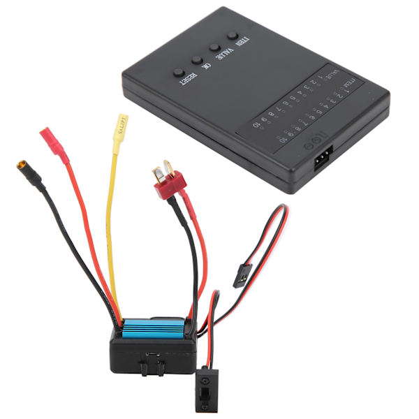 35A børsteløs ESC elektrisk hastighedsregulator programkort passer til 1/18 1/16 RC bilmodel (blå)