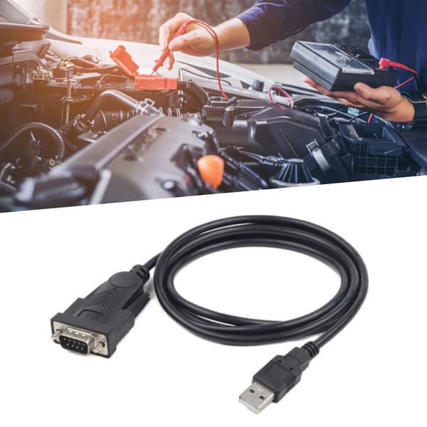 UAS-DB9M-02 USB 2.0 -liitäntäsovitin, musta