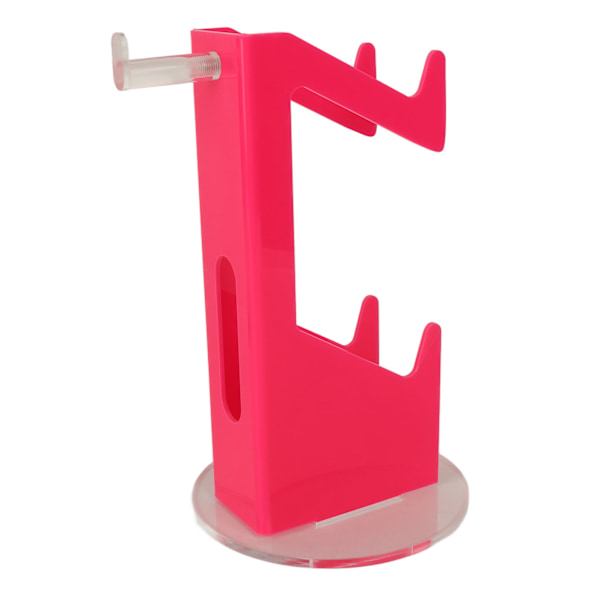 Spelkontrollhållare Akryl Stabil Utrymmesbesparande Headset Kontrollstativ för Skrivbord Present Rosa och Transparent Rundad Botten