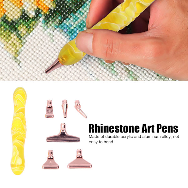Rhinestone Art Pens Ergonomisk Design Stærk Holdbar Maling Tilbehør til DIY Tøj Dekoration
