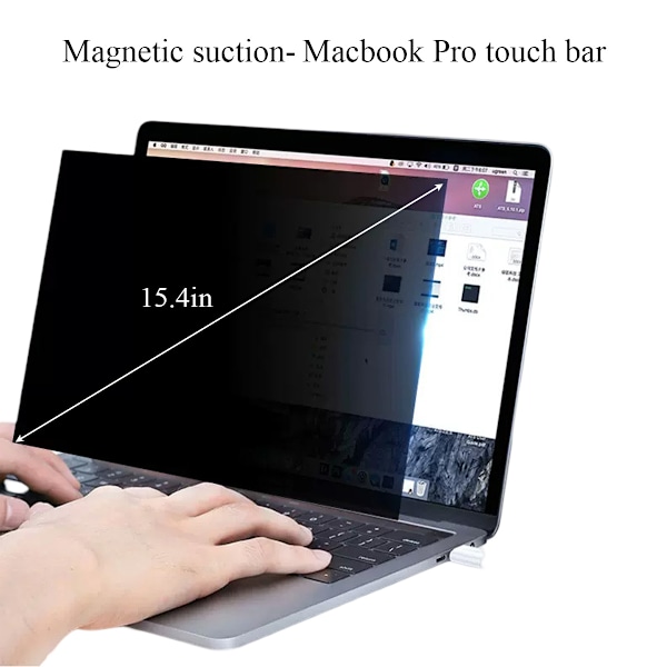 Passar för MacBook Air/Pro anti-spion Apple bärbar dator anti-spion film magnetisk sug 13 skärmskydd 16 lämplig