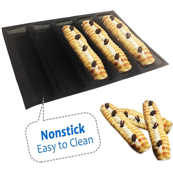 Mångsidig silikonfiberglasform, non-stick återanvändningsbar bakform med perforerad design för jämn värmefördelning