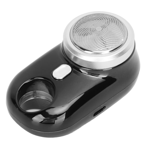 Mini skäggtrimmer IPX7 USB uppladdningsbar fickbar bärbar skäggtrimmer för resor Present till far make Svart