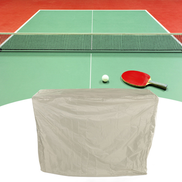 Pingisbordsöverdrag 190 Silver Coating Vattentätt Bordtennisöverdrag för Utomhusgård Snörningsstil 155x75x150cm / 61.0x29.5x59.1in