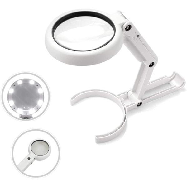 5X Magnifying Glasses with Light - Handheld Magnifier, for Seniors Reading, Hobby