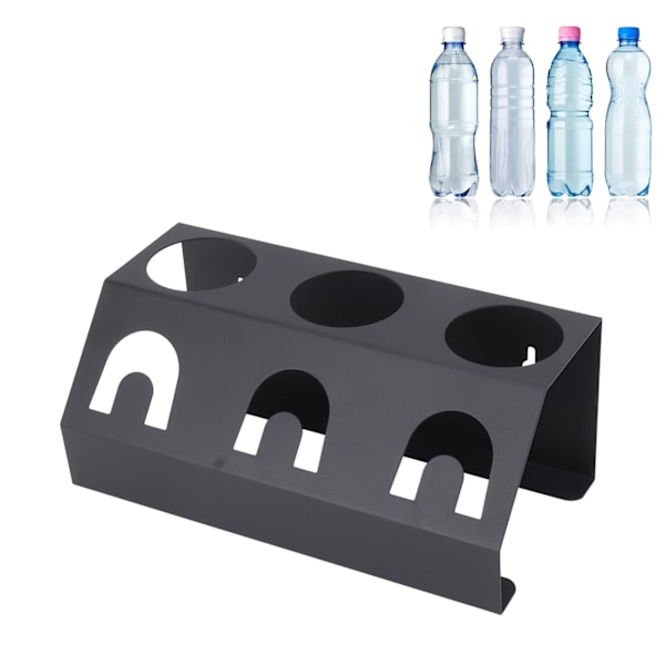 Soda Flaskställ 3 Hål Soda Flask Tömningsställ Soda Tillbehör Med Silikonplatta Svart