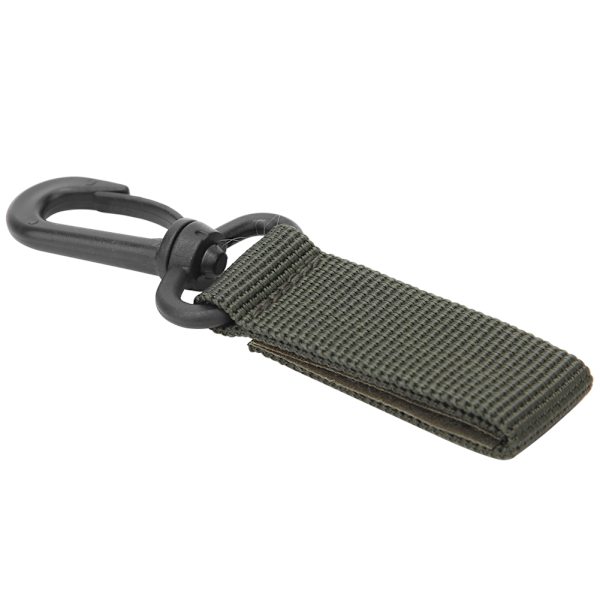 3 stk. Outdoor Supply 360 graders roterende webbing spænde nøglering bælte krog - army grøn