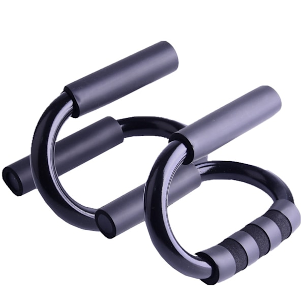 1 par push-up bar S-formet push-up-hjelper med skumhåndtak for hjemmetrening, trening og muskelbygging