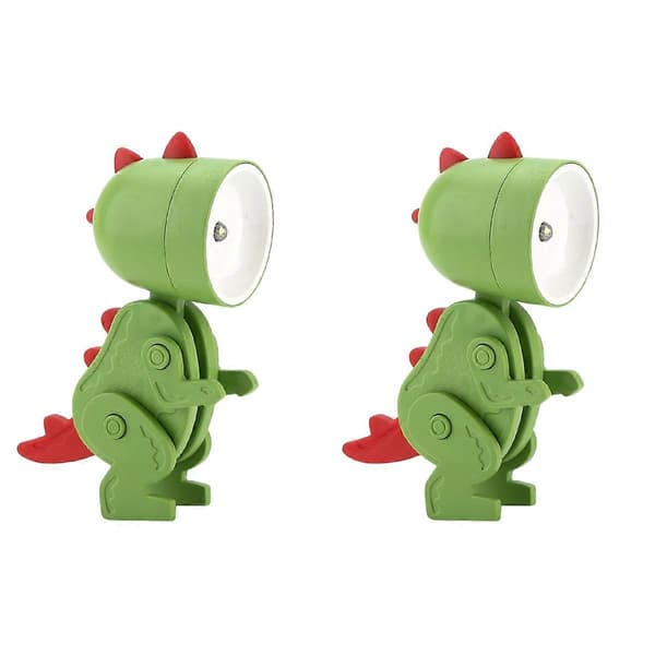 Dinosaurie nattlampa för sovrum 2-pack tecknad minilampa