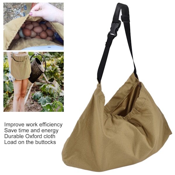 Fruktplukking Bag Justerbar Oxford Stoff Midje Henge Frukthøst Bag for HagearbeidKhaki