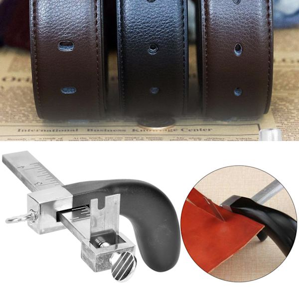 DIY Nahkainen Hihnan Leikkuri Käsin Leikkaustyökalu Alumiinikahvalla Nahkatyöhön
