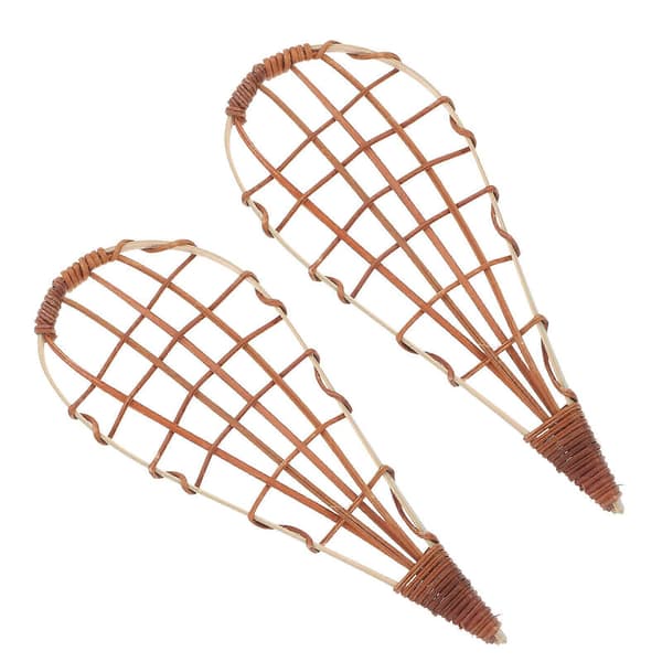Juldekoration för vägg i form av tennisracket i bambu, 2-pack