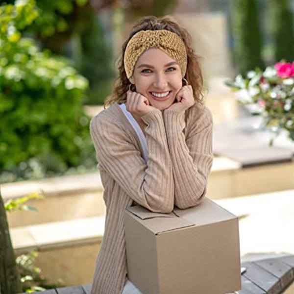 Heklede ørevarmere, pannebånd, turban stretch pannebånd, varme