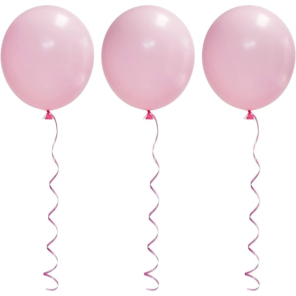 Pastellrosa Latex Partyballonger, Idealiska för Bröllop Födelsedag Möhippa Brud Baby Shower Dekorationer, Högkvalitativt Miljövänligt Material Hållbart