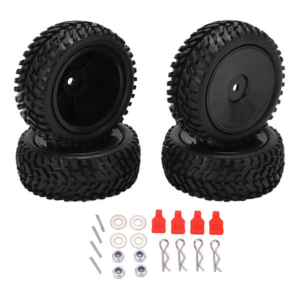 4 st 75 mm stängda däck 1/16 hjuldäck RC bil uppgraderingsdelar för Wltoys 144001 1/14 terrängbil