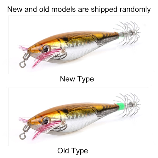 10 cm högkvalitativ bläckfisk krok bete delar fisketillbehör (gul)