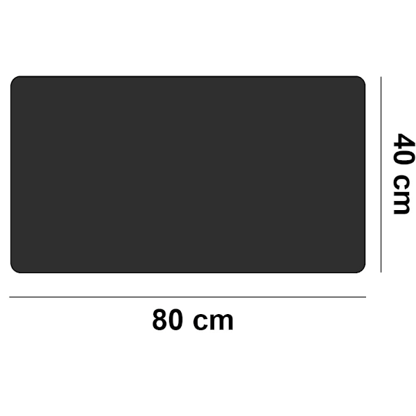 Bordstablett, dubbelsidig, 80 x 40 cm PVC, vattentät