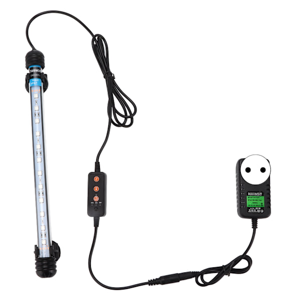 Akvarie Lys Justerbar Timing Stærk Penetrerende Effekt Nedsænkelig LED Akvarie Lys 110‑240V12 Lampe Perler EU Stik