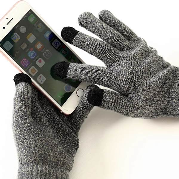 Strikkede handsker touchscreen, vinterhandsker varme