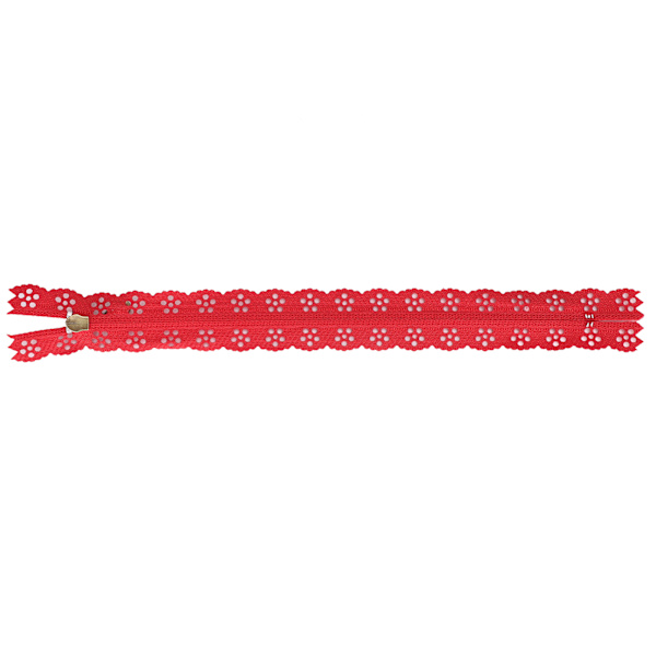 20 st 20 cm DIY nylon spets blixtlås spole blomma blixtlås för sömnad bröllopsklänning hantverk röd