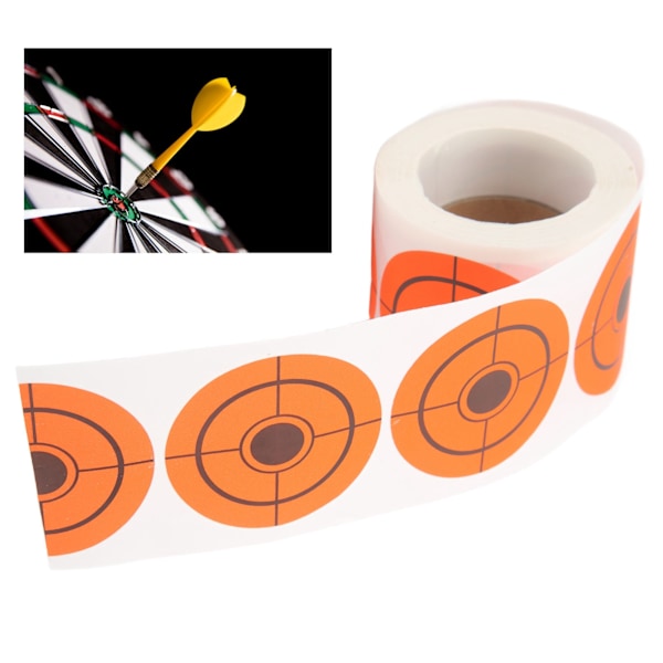 Adhesive Paper Shooting Targets 250 Sheets Roll Shooting Target Pasters Fluorescent Orange Target Stickers